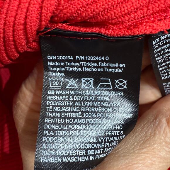 H&M Divided Red Rib-Knit Long Sleeve Top Sz XL - Picture 6 of 11